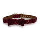 French Bulldog Bowtie Dog Collar Lucky In Love Collection Silk Red