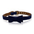 Loyalty Collection French Bulldog Bowtie Dog Collar Blue w/ White Stripes