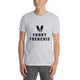 Funky Frenchie Black Logo on White Short-Sleeve Unisex T-Shirt