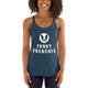 Funky Frenchie Bulldog Love logo Women's Racerback Tank