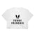 Funky Frenchie Women's Crop Top Black Logo