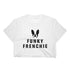 Funky Frenchie Women's Crop Top Black Logo