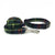 The French Bulldog Dark Green Collar and Bowtie Set