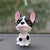 Car Dashboard Toys Decor Nodding Dog Car Ornament French Bulldog Shaking Head Cute Wobble Bobble Head Puppy Dolls Auto Accessory